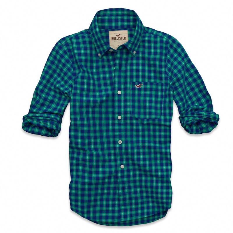Hollister Hombres Pura Algodón Camisa HCO4526